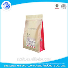 Stand up side gusset plastic packaging bag